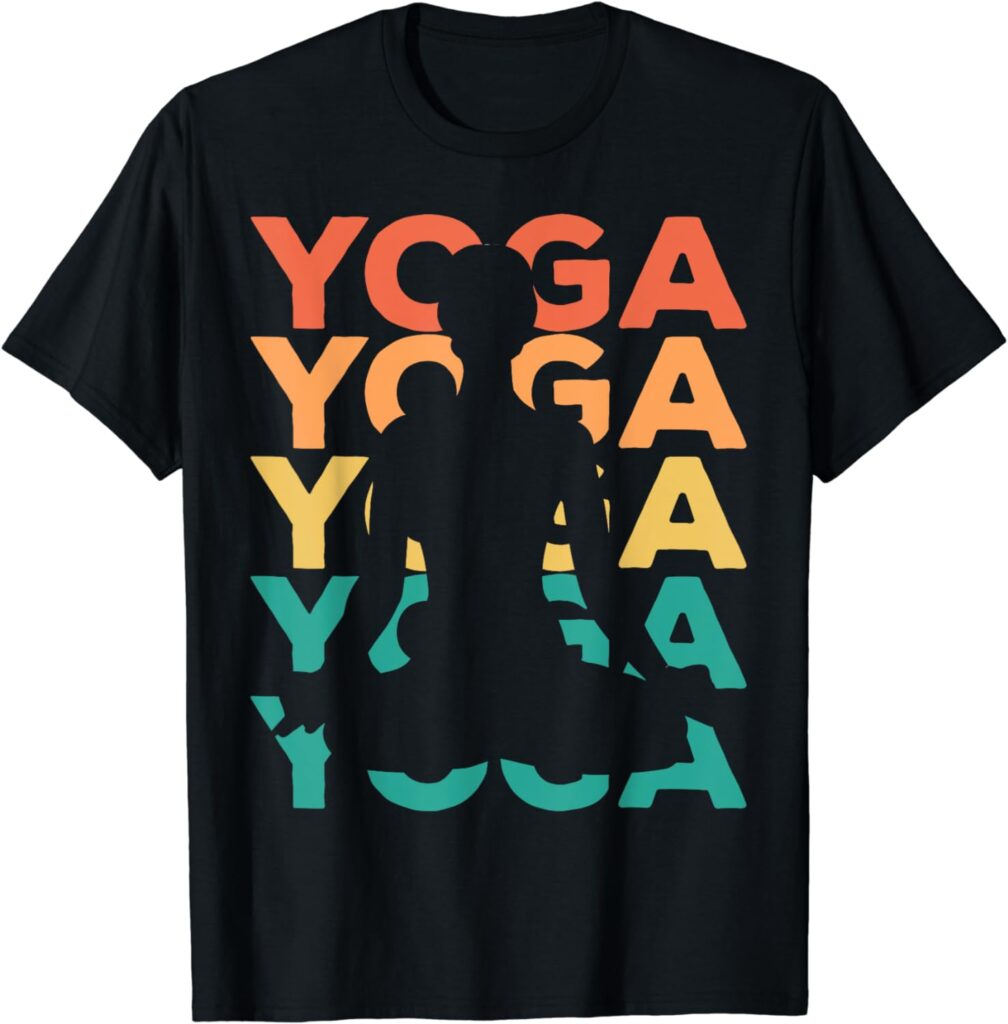 Yoga Retro Vintage Regalo Para Yoguis Camiseta