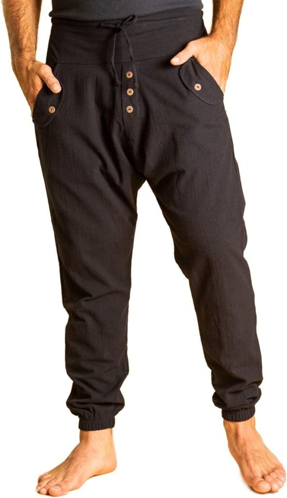 pantalón bombacho de hombre para yoga 
