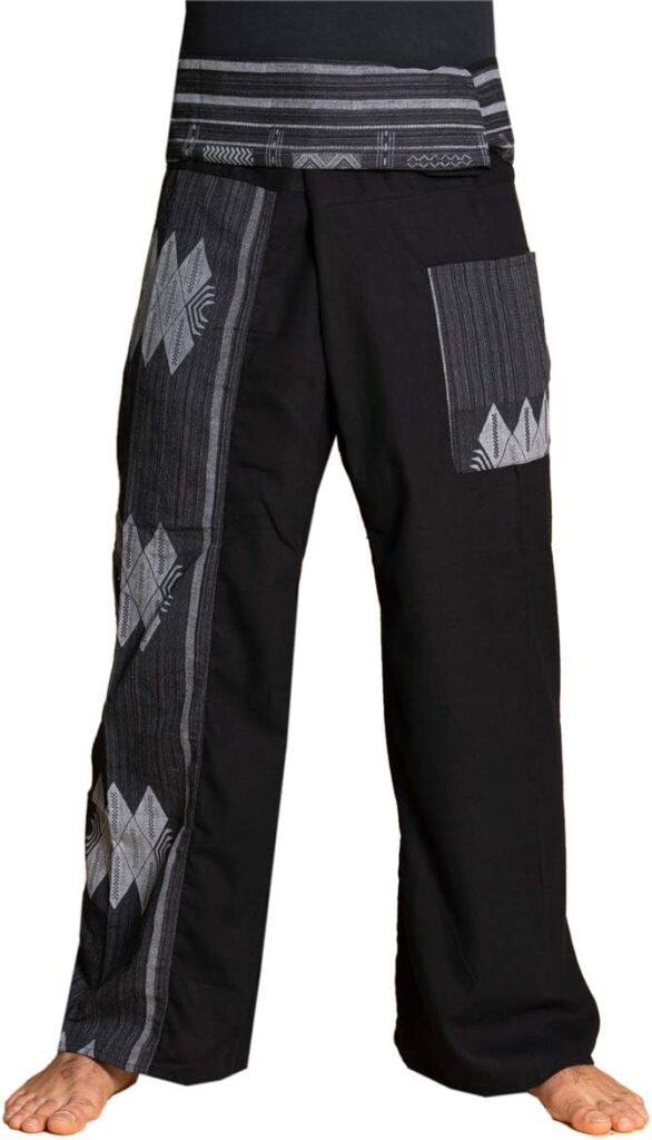 PANASIAM Pantalones de Pescador tailandeses con patrón Tejido