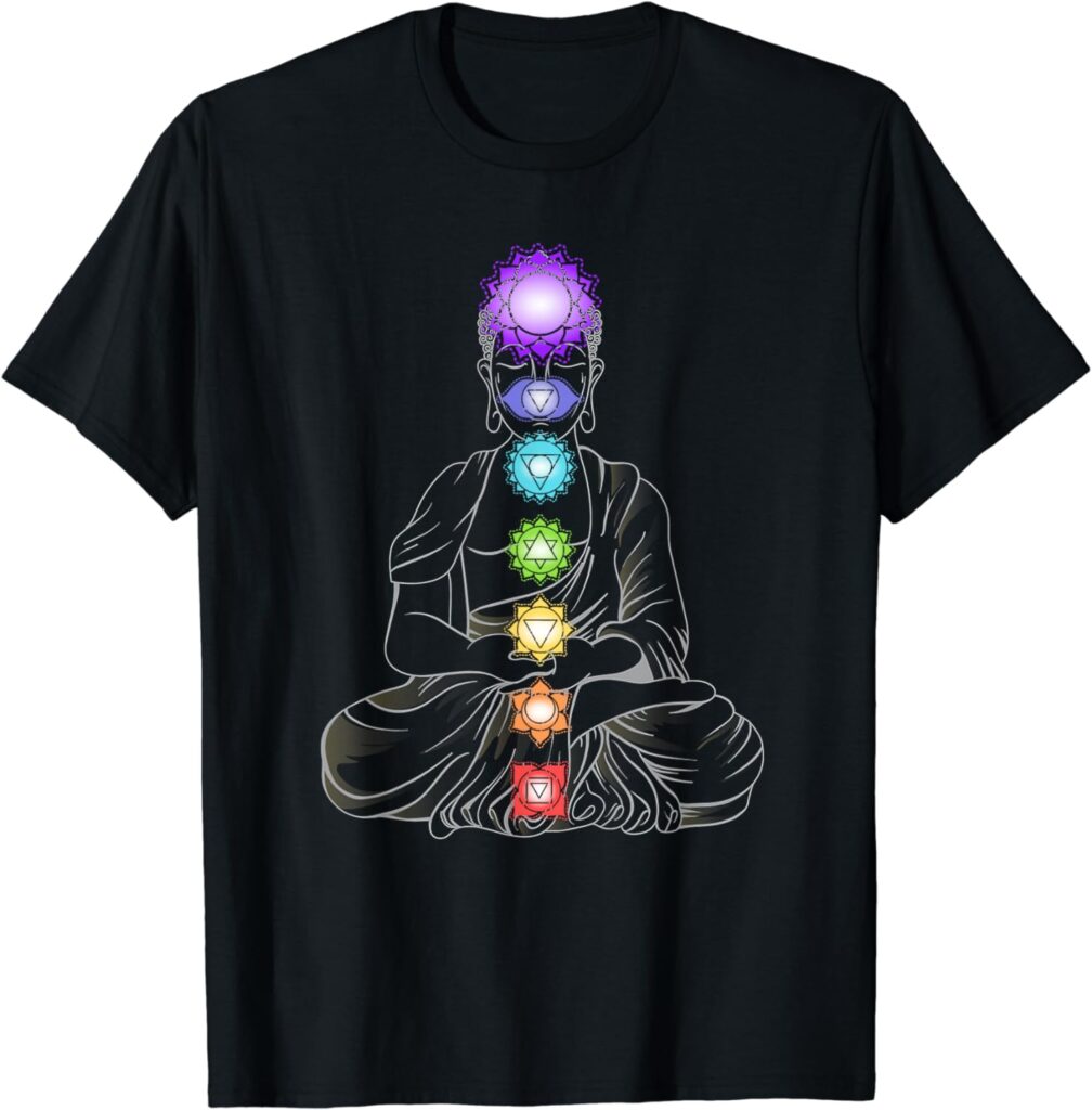 Yoga Meditación Cuerpo Espiritual Centro de Energía Chakra Camiseta